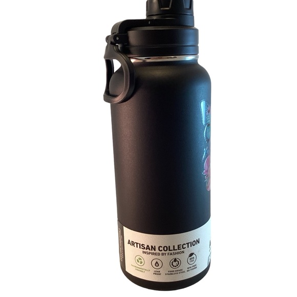 HYDRAPEAK Skulls, Flowers, Butterflies Hot & Cold Insulated Water Bottle Black - Picture 3 of 6